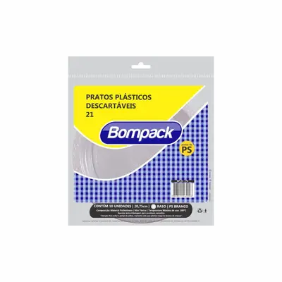 BOMPACK PRATO DESCARTAVEL 21CM