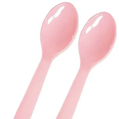 JUNCO TALHER DESCARTAVEL COLHER SOBREMESA ROSA 50UN