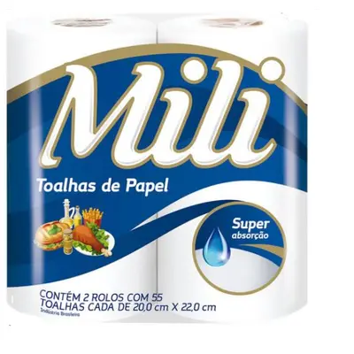 MILI PAPEL TOALHA FOLHA DUPLA 2UN