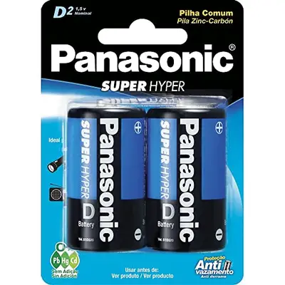 PANASONIC PILHA D2 COMUM 2UN