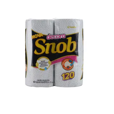 PAPEL TOALHA SNOB DECORA 120M 2UN