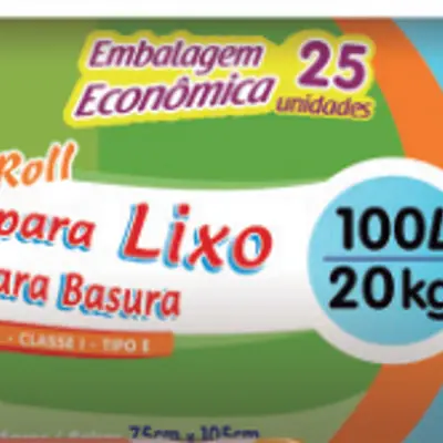 SACOS PARA LIXO GIOPACK 20KG/100L