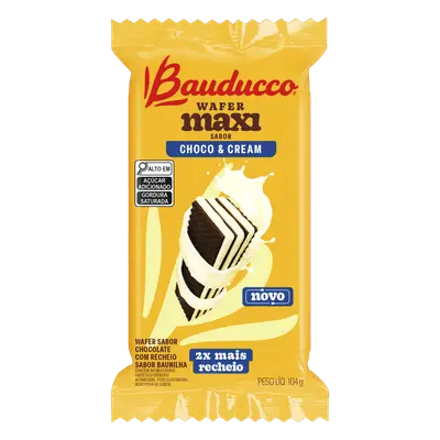 BAUDUCCO WAFER MAXI CHOCO & CREAM 104G