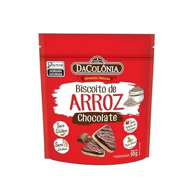 DACOLONIA BISCOITO ARROZ CHOCOLATE 50G