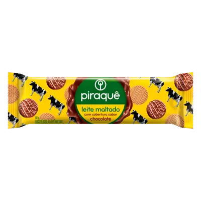 PIRAQUE BISCOITO DOCE LEITE MALTADO COBERTURA CHOCOLATE 80G