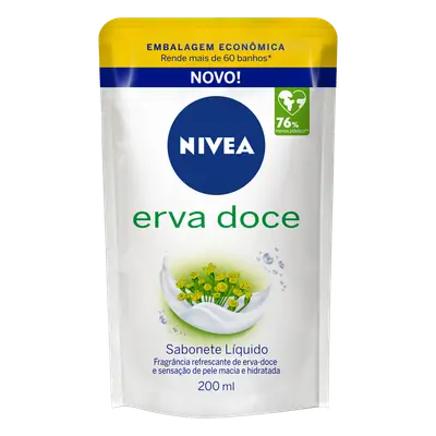 NIVEA SABONETE LIQUIDO ERVA DOCE REFIL 200ML