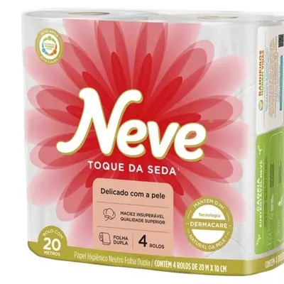 PAPEL HIGIENICO NEVE 4 ROLOS 30M