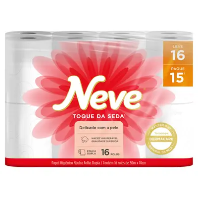 PAPEL HIGIENICO NEVE L16/P15 30M