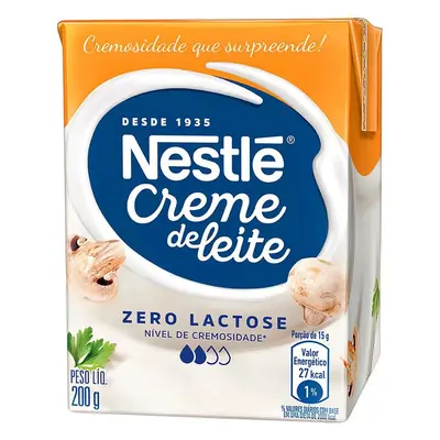 CREME DE LEITE NESTLE CAIXINHA SEM LACTOSE 200G