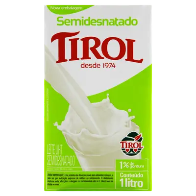 TIROL LEITE SEMIDESNATADO TAMPA ROSCA 1L