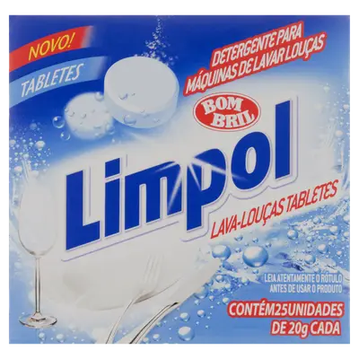 LIMPOL DETERGENTE PARA MAQUINA TABLETE 315G 18 UND DE 17,5G