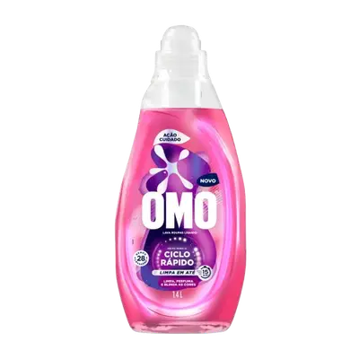 OMO LAVA ROUPAS CICLO RAPIDO ACAO CUIDADO 1,4L