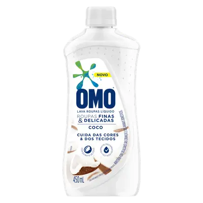 OMO LAVA ROUPAS LIQ. ROUPAS FINAS DELICADAS COCO 450ML