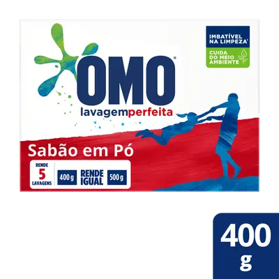 OMO SABAO EM PO LAVAGEM PERFEITA CAIXA 400G