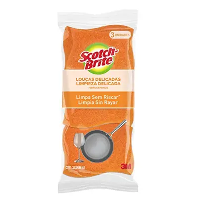 SCOTCH BRITE ESPONJA NAO RISCA LARANJA 3UN