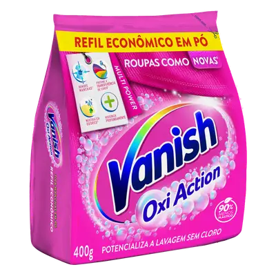 TIRA MANCHAS VANISH EM PO PINK SACHE 400G