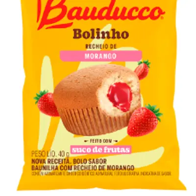 BAUDUCCO BOLINHO BAUNILHA/MORANGO 40G