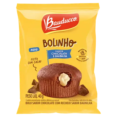 BAUDUCCO BOLINHO CHOCOLATE E BAUNILHA 40G