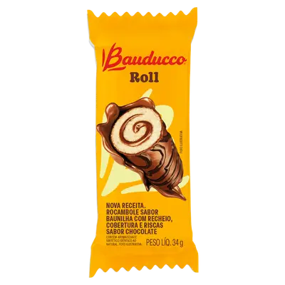BAUDUCCO BOLINHO ROLL CAKE CHOCOLATE 34G