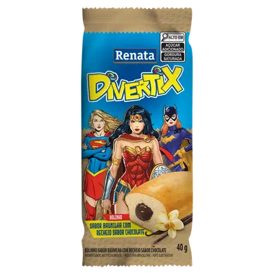 BOLINHO DIVERTIX BAUN/CHOC 40G