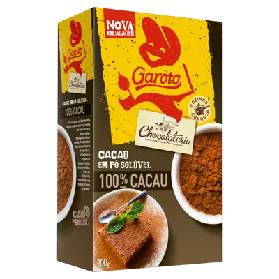 CHOCOLATE EM PO GAROTO 100% CACAU 200G