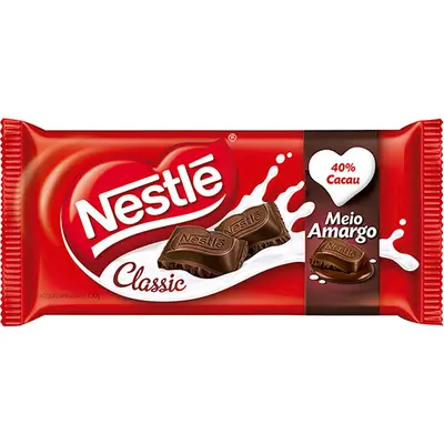 CHOCOLATES NESTLE MEIO AMARGO 80G
