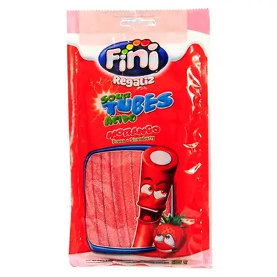 FINI BALA TUBES MORANGO CITRICO 80G