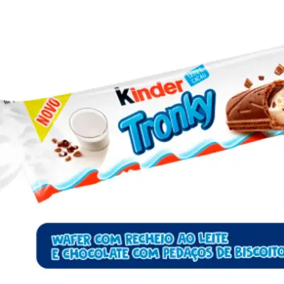 KINDER CHOCOLATE TRONKY LEITE E CACAU 18G