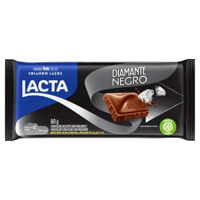 LACTA CHOC DIAMANTE NEGRO 80G