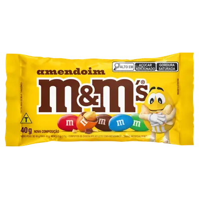 M&MS CONFEITOS SAQUINHO AMENDOIM 40G