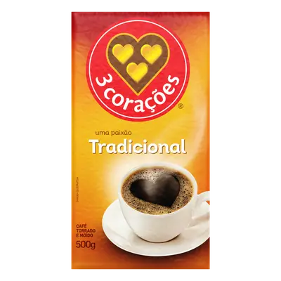 3CORACOES CAFE TRADICIONAL A VACUO 500G