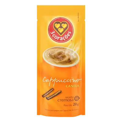 3CORACOES CAPPUCCINO CANELA 20G