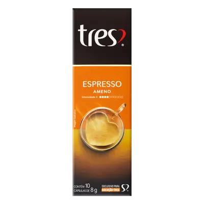 3CORAÇOES CAPSULAS ESPRESSO AMENO 80G