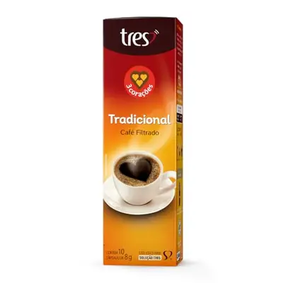 3CORAÇOES CAPSULAS TRADICIONAL CAFE FILTRADO 75G