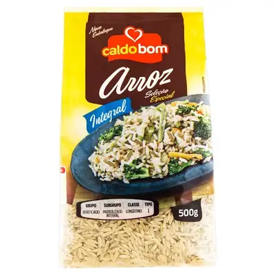 ARROZ CALDO BOM INTEGRAL GOURMET 500G
