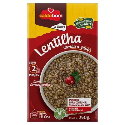 CALDO BOM LENTILHA COZIDA A VAPOR 250G