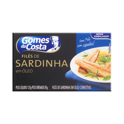FILE DE SARDINHA GOMES DA COSTA EM OLEO 125G
