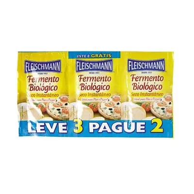 FLEISCHMANN FERM BIOL INSTANTANEO LEVE 3 PAGUE 2 30G