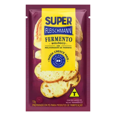 FLEISCHMANN FERMENTO SUPER BIOLOGICO COM  MELHORADOR DE FARINHA 13G