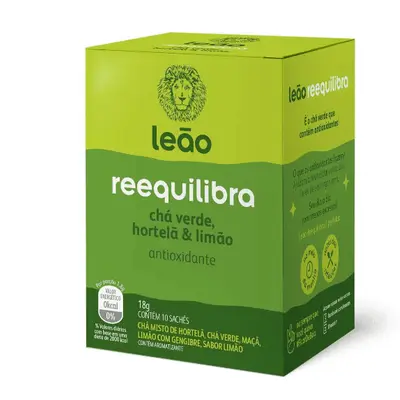 LEAO CHA MATE REEQUILIBRA 18G 10 SACHETS