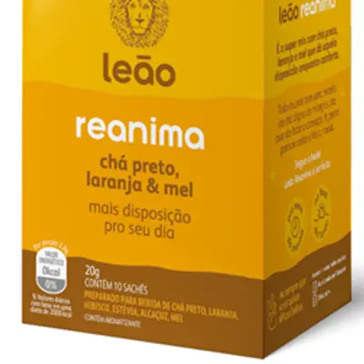 LEAO CHA PRETO-LARANJA-MEL REANIMA 20G