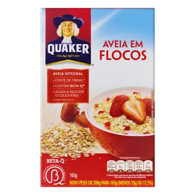 QUAKER AVEIA FLOCOS 165G