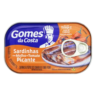 SARDINHA COM MOLHO TOMATE PICANTE GC 125G