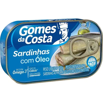 SARDINHA EM OLEO GOMES DA COSTA 125G