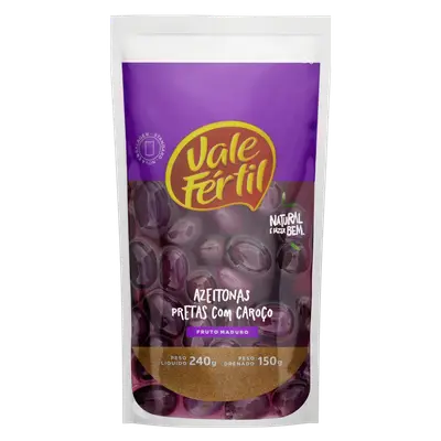 VALE F. AZEITONA PRETA C/CAROÇO SACHET 150G