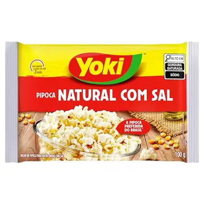 YOKI MILHO P/ PIPOCA DE MICRO-ONDAS NATURAL COM SAL 100G