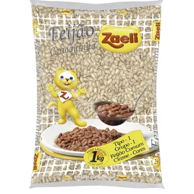 ZAELI FEIJAO CARIOCA NOVISSIMO 1KG