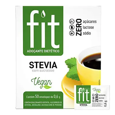 ADOÇANTE FIT STEVIA C/ SUCRAL VEGAN 50UN