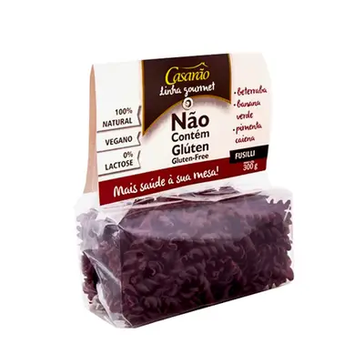 CASARAO MASSA DE ARROZ FUSILLI GOURMET BETERRABA 300G