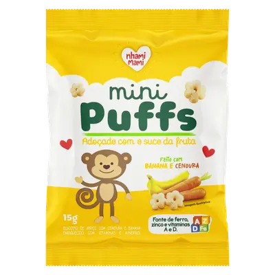 NHAMI MAMI MINI PUFFS BANANA E CENOURA 15G